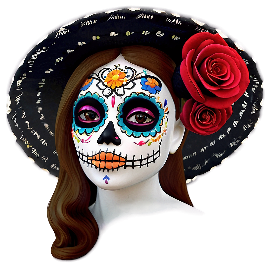 Dia De Los Muertos Catrina Figure Png Uvr PNG Image