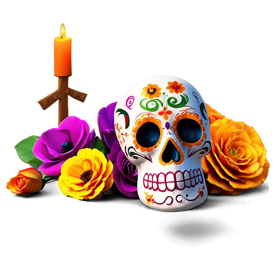 Dia De Los Muertos Decorated Graves Png 06112024 PNG Image