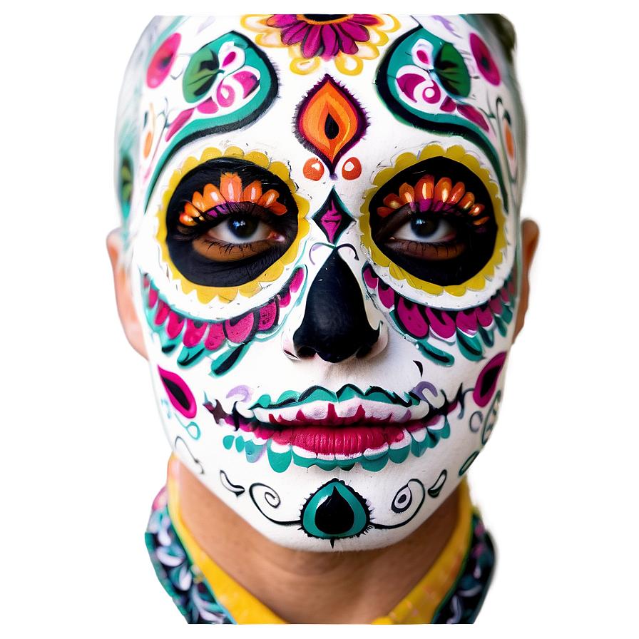 Dia De Los Muertos Face Paint Png 06112024 PNG Image