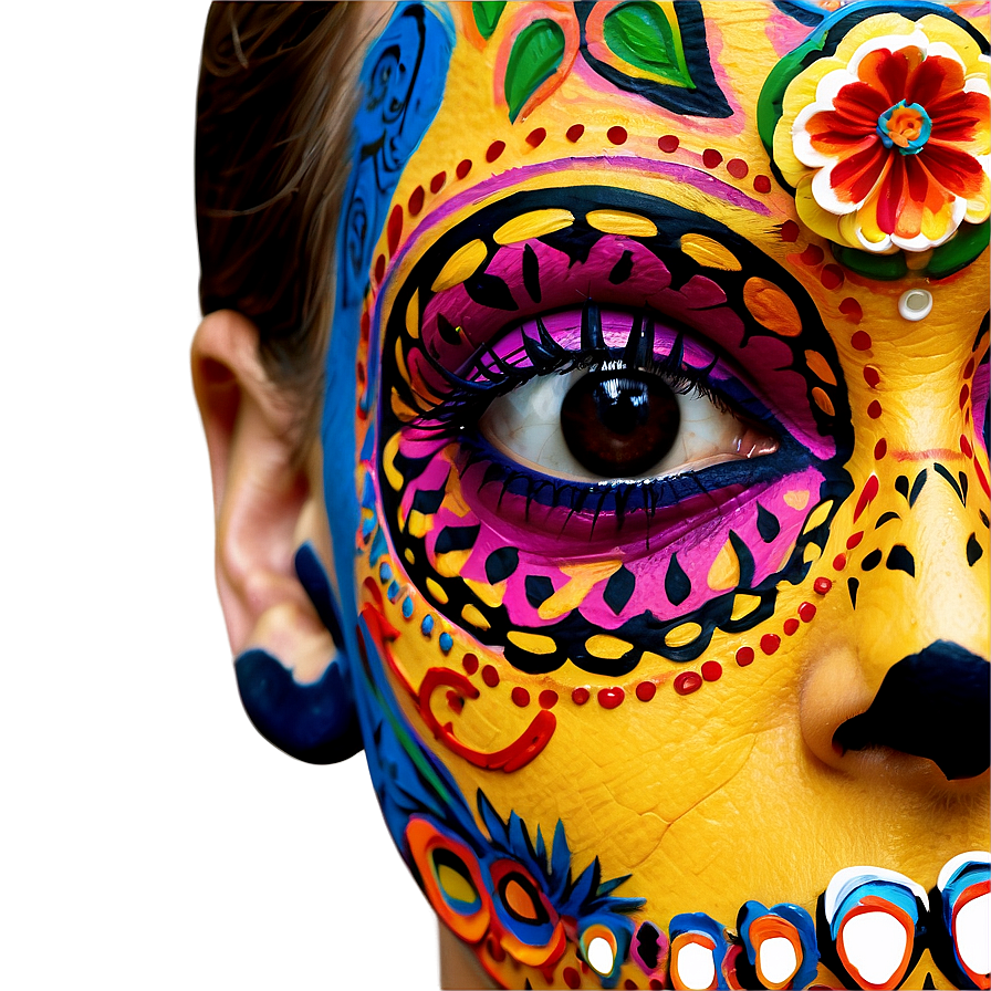 Dia De Los Muertos Face Paint Png 06112024 PNG Image