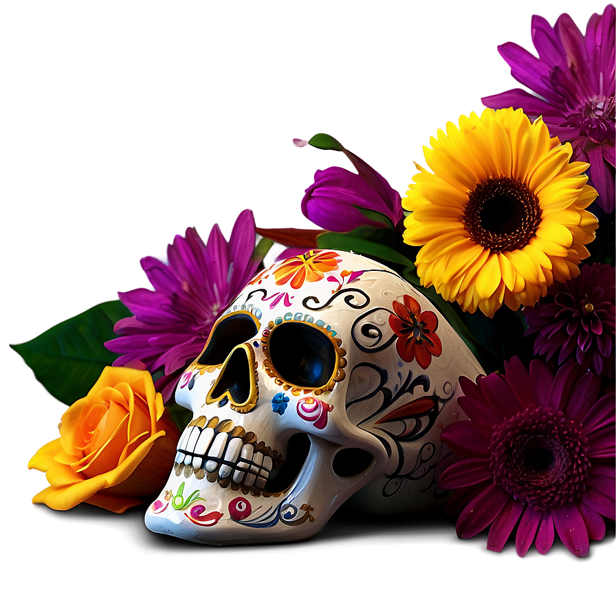 Dia De Los Muertos Floral Arrangements Png Lmr PNG Image