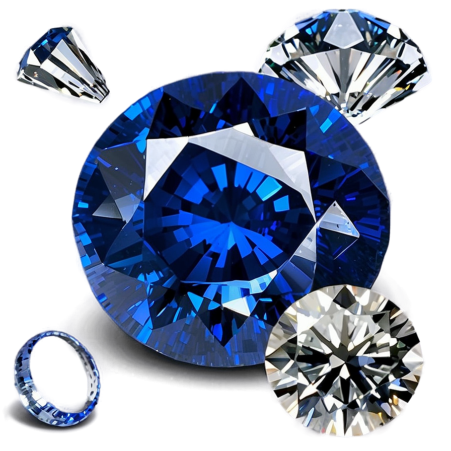 Diamond And Sapphire Combo Png 05032024 PNG Image