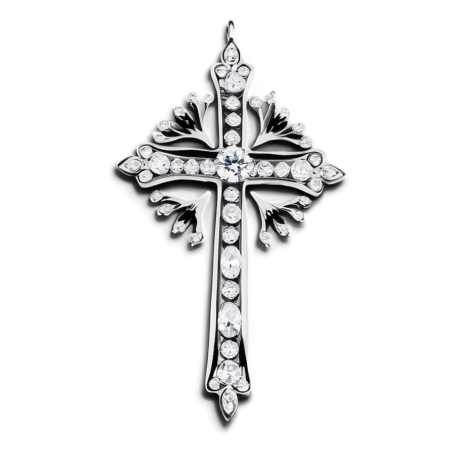 Diamond Catholic Cross Feature Png Bmt49 PNG Image