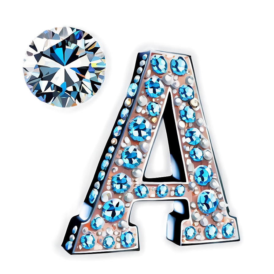 Diamond Encrusted Letter A Png 32 PNG Image