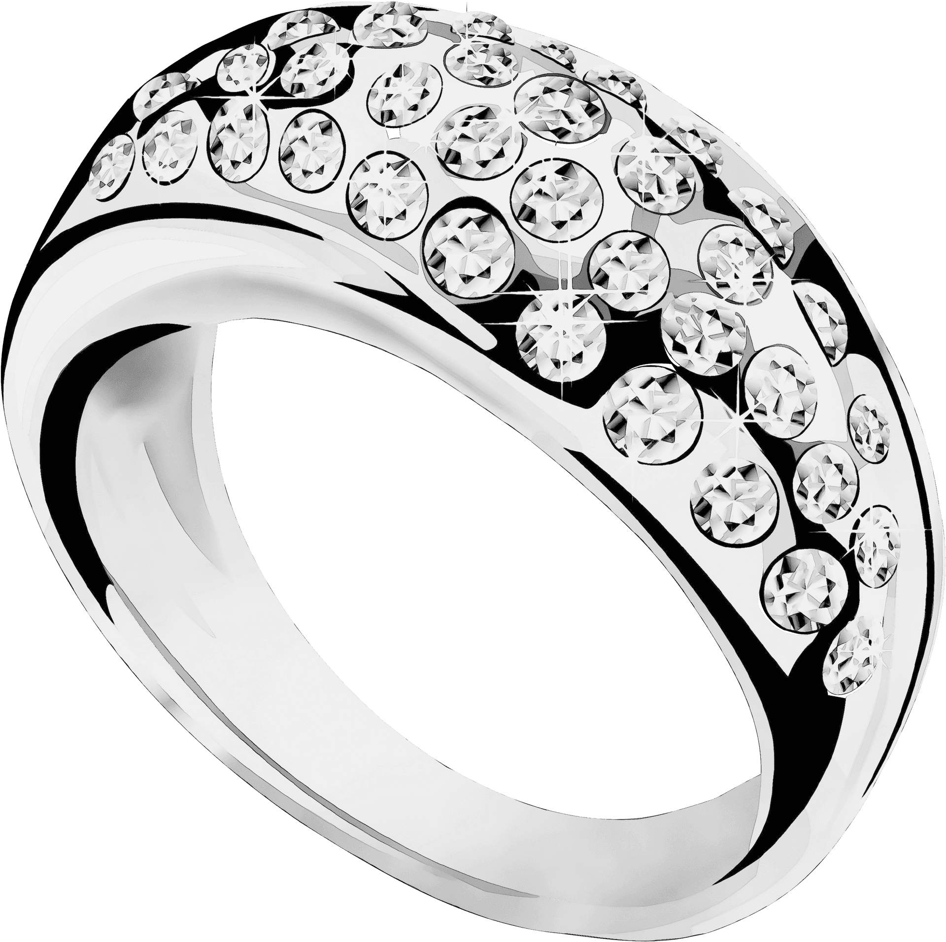 Diamond Encrusted Wedding Ring Clipart PNG Image