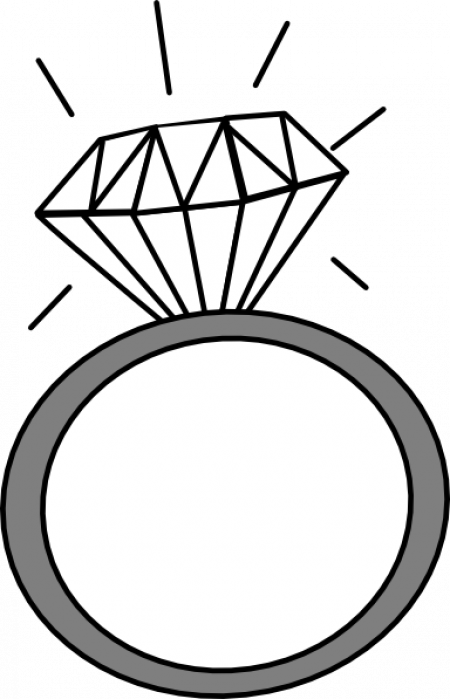 Diamond Engagement Ring Clipart PNG Image