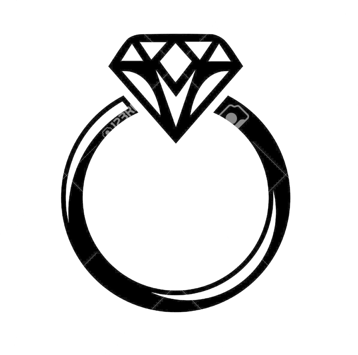 Diamond Engagement Ring Clipart PNG Image