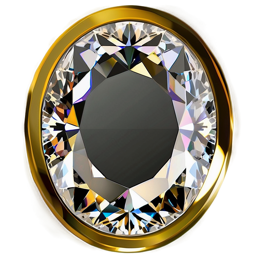 Diamond In Gold Setting Png Vgm PNG Image