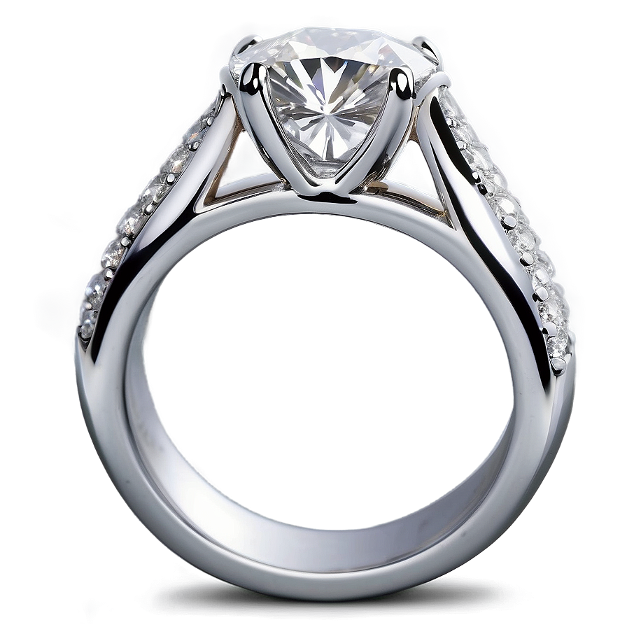 Diamond In Silver Band Png Dse5 PNG Image