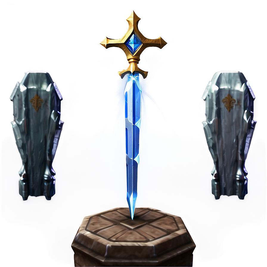 Diamond Sword On Pedestal Png Xlj PNG Image