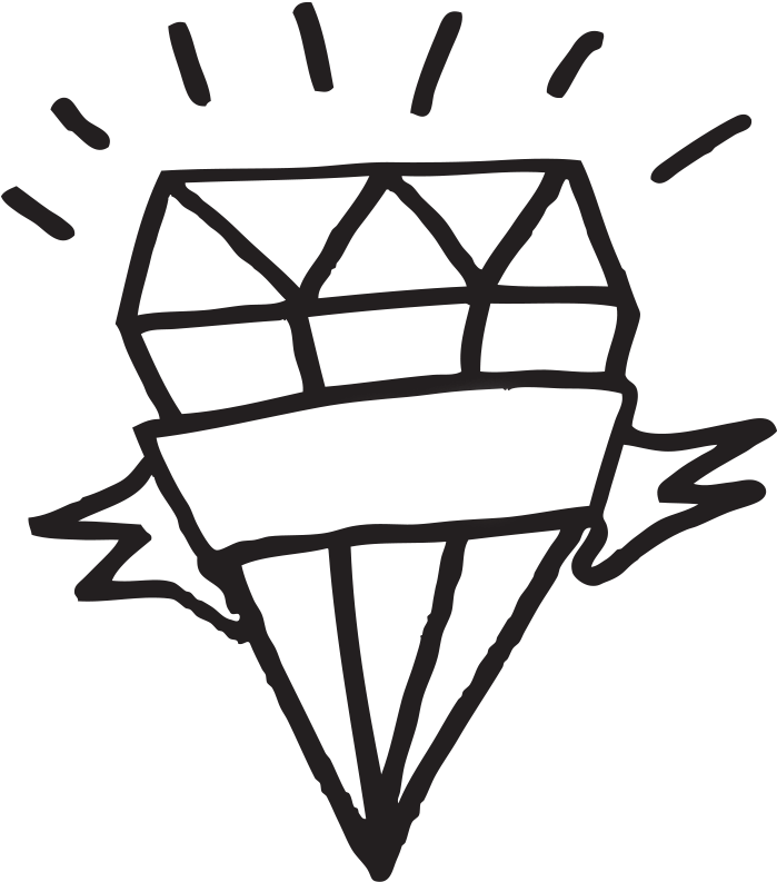 Diamond Tattoo Design Drawing PNG Image