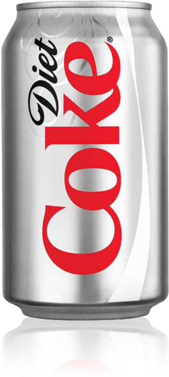 Diet Coke Can Silver Red Design PNG Image