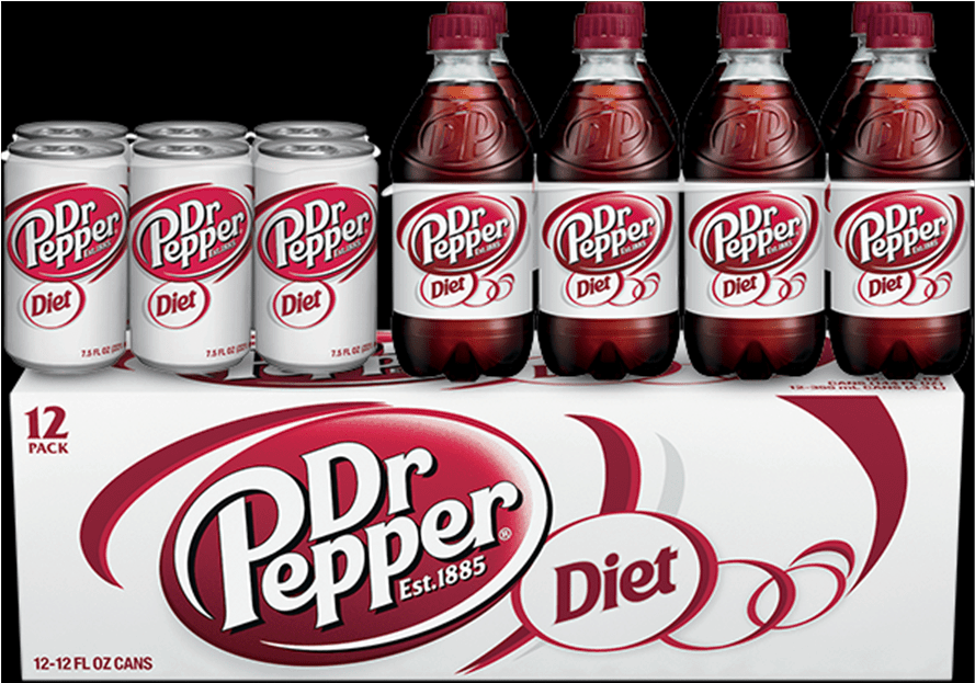 Diet Dr Pepper Canand Bottle Pack PNG Image