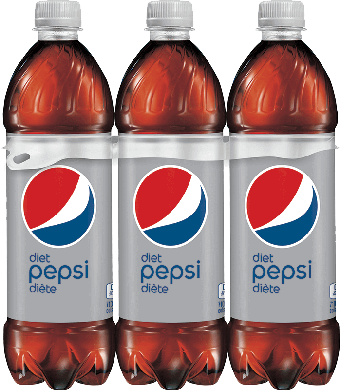 Diet Pepsi Bottles Row PNG Image