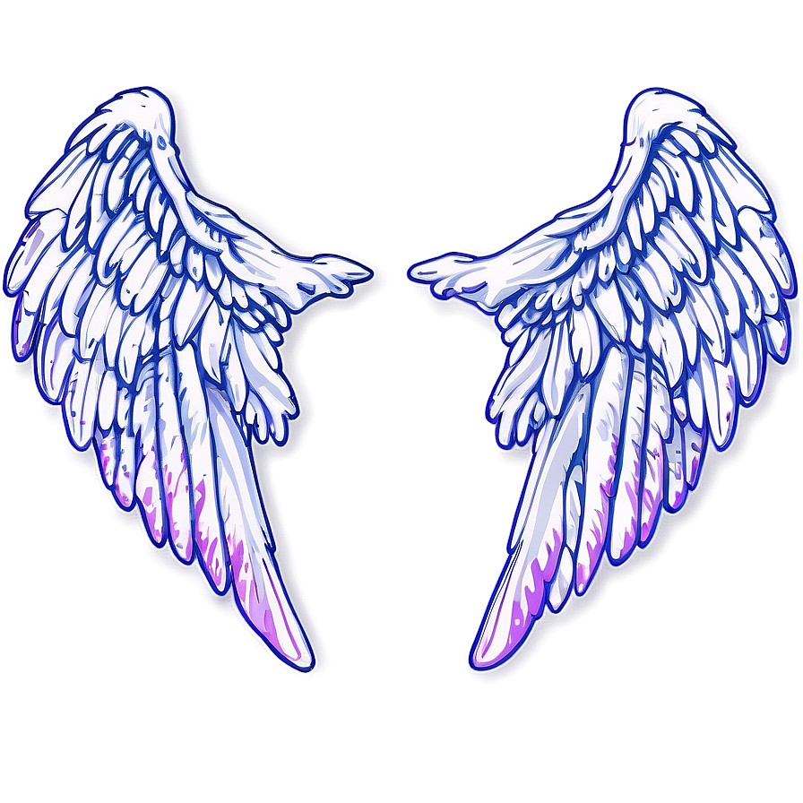 Digital Angel Wings Outline Png Mjq64 PNG Image