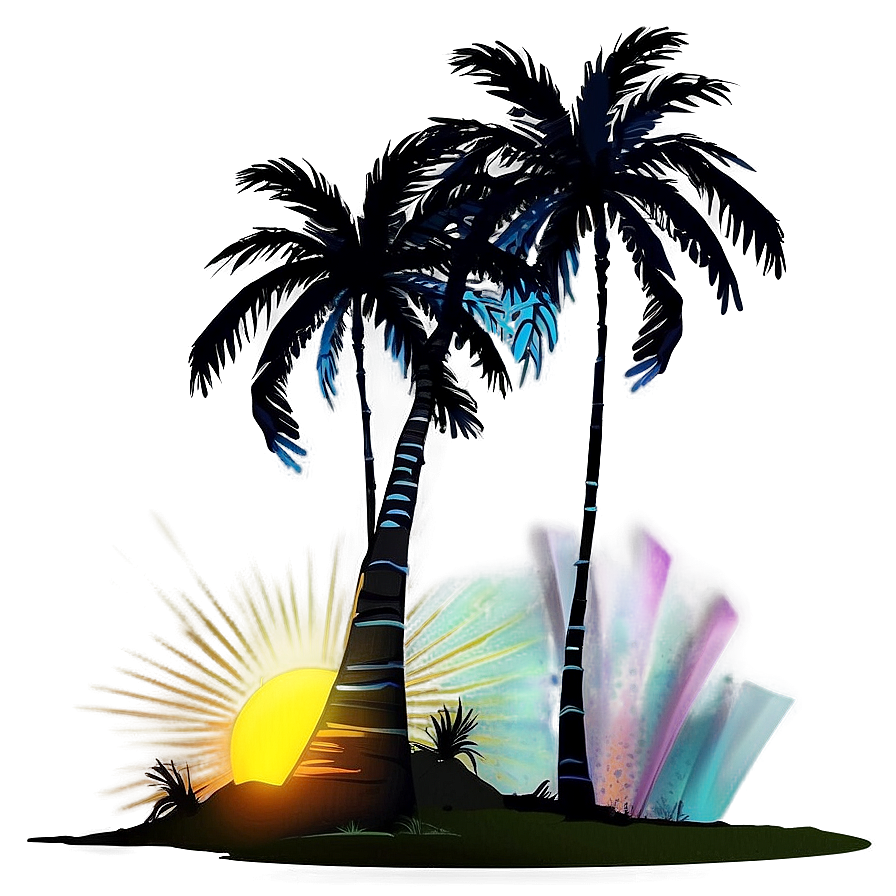 Digital Art Black Palm Tree Png Udn PNG Image