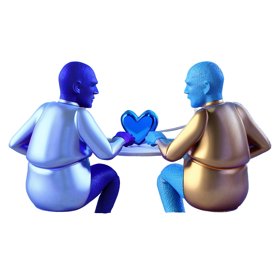 Digital Art Heart Exchange PNG Image