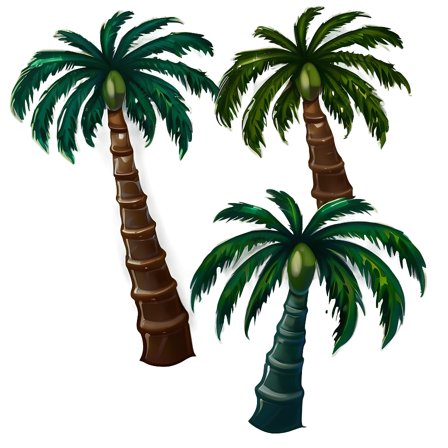 Digital Art Palm Tree Emoji Png Wio39 PNG Image