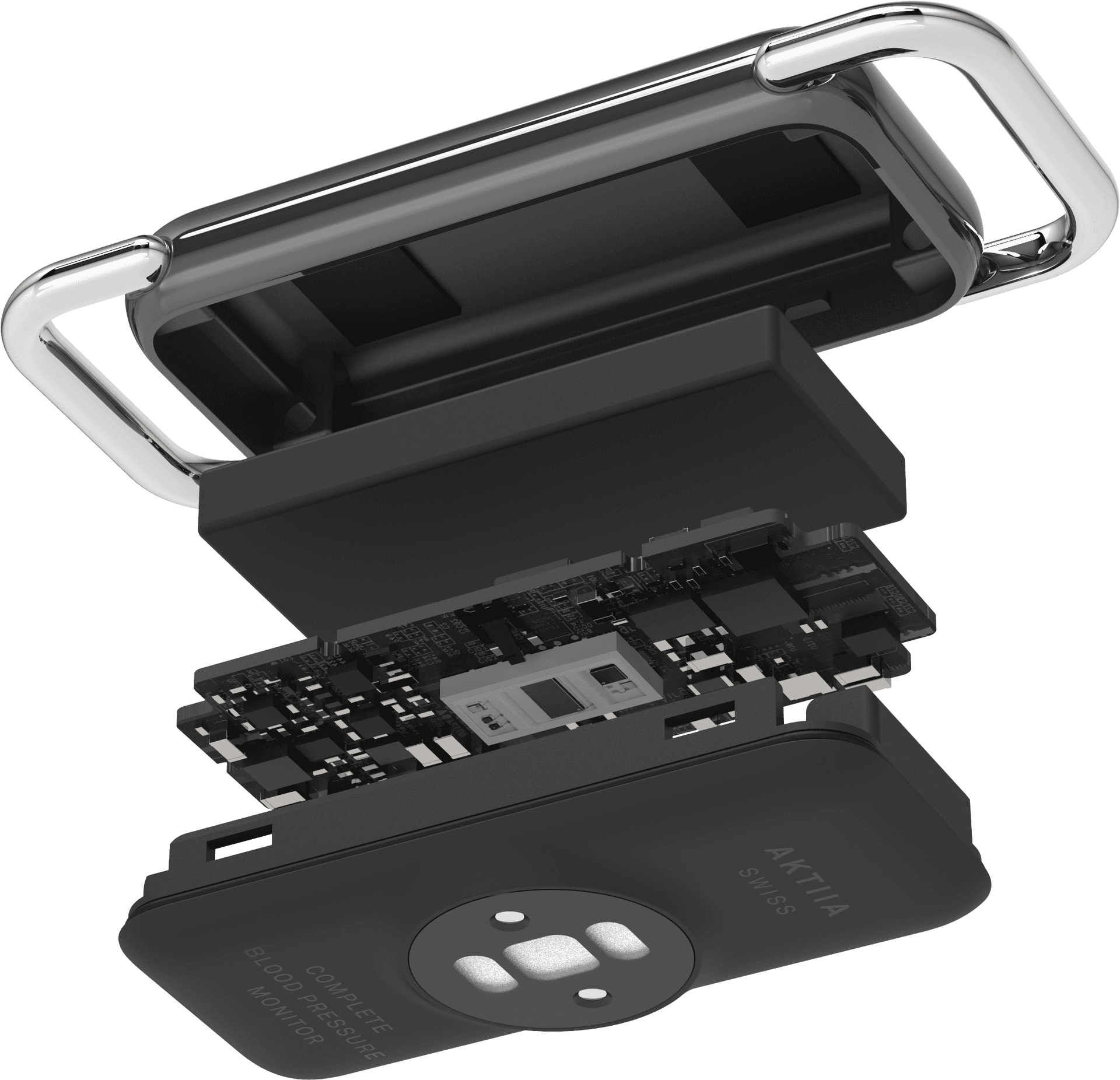 Digital Blood Pressure Monitor Internal Components PNG Image