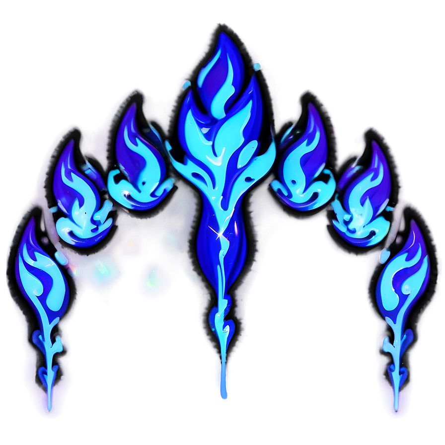 Digital Blue Flame Creation Png 06202024 PNG Image