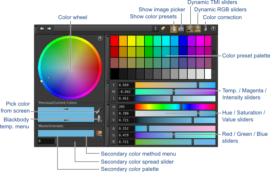 Digital Color Selection Tool Screenshot PNG Image