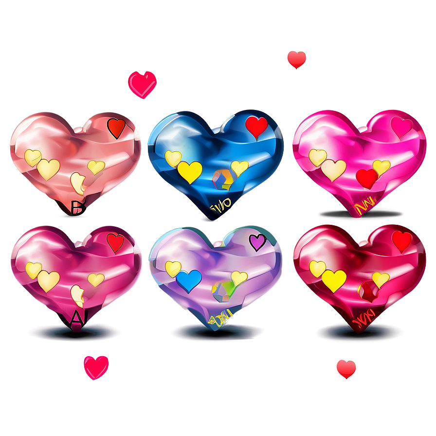 Digital Conversation Hearts Png Hnd32 PNG Image