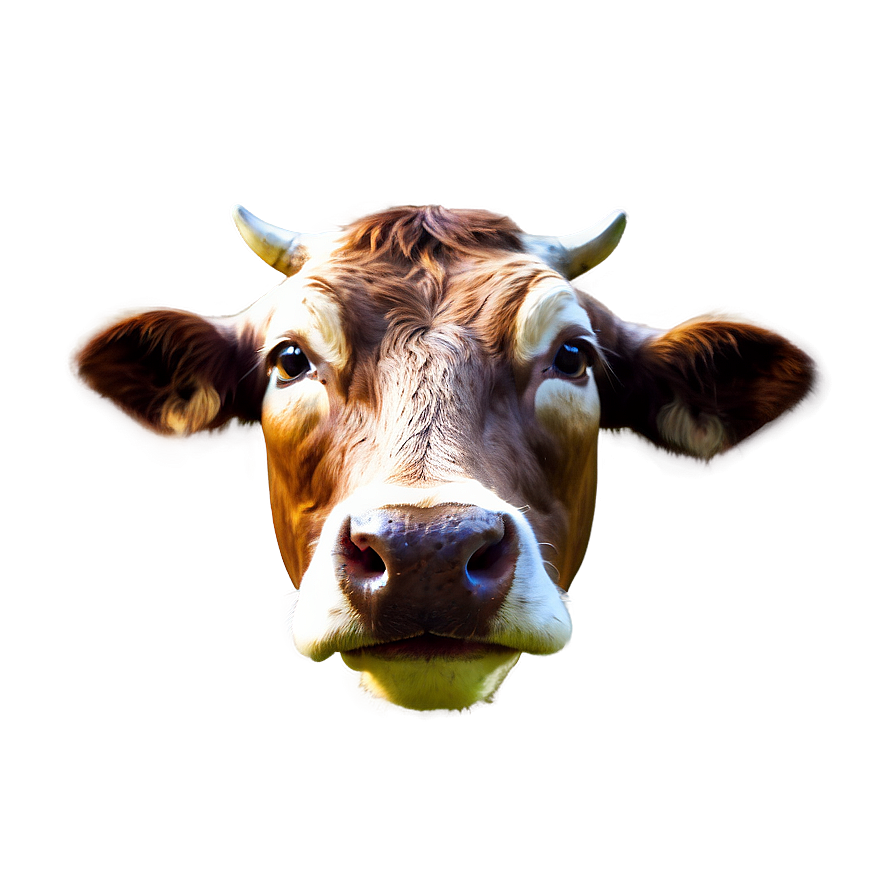 Digital Cow Head Art Png Khn PNG Image