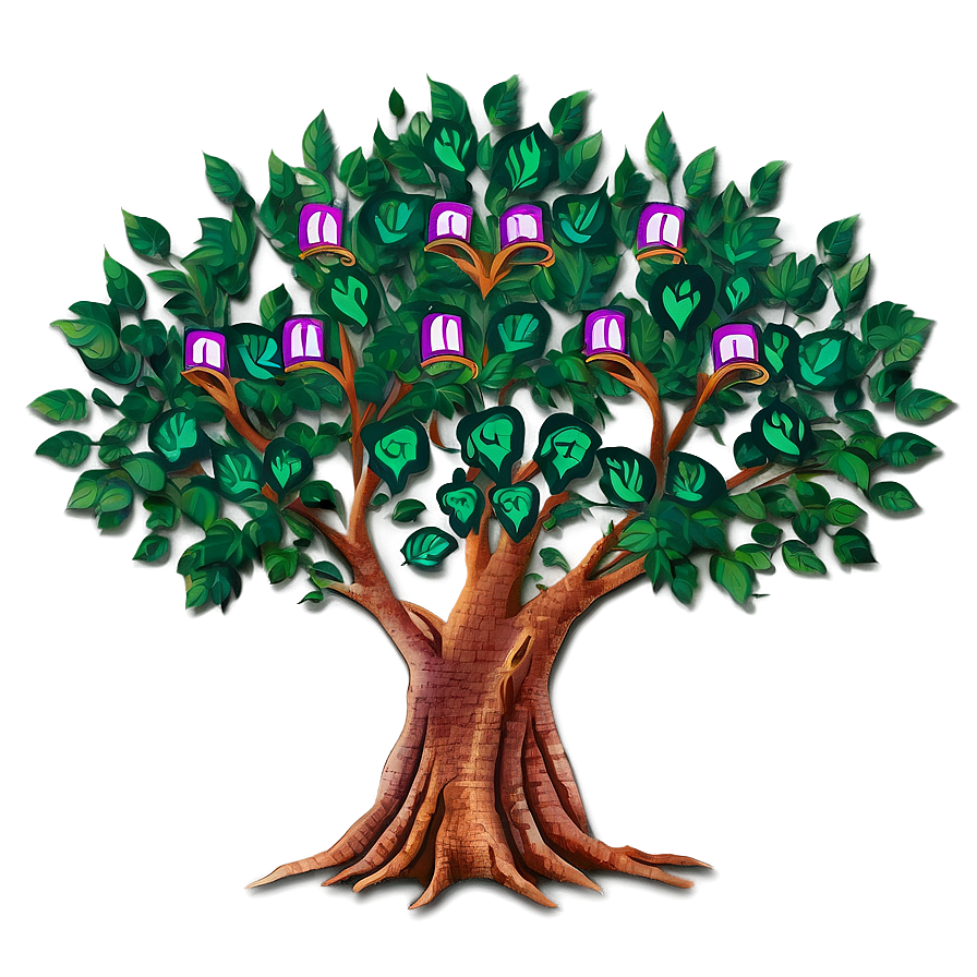 Digital Family Reunion Tree Artwork Png Smw PNG Image