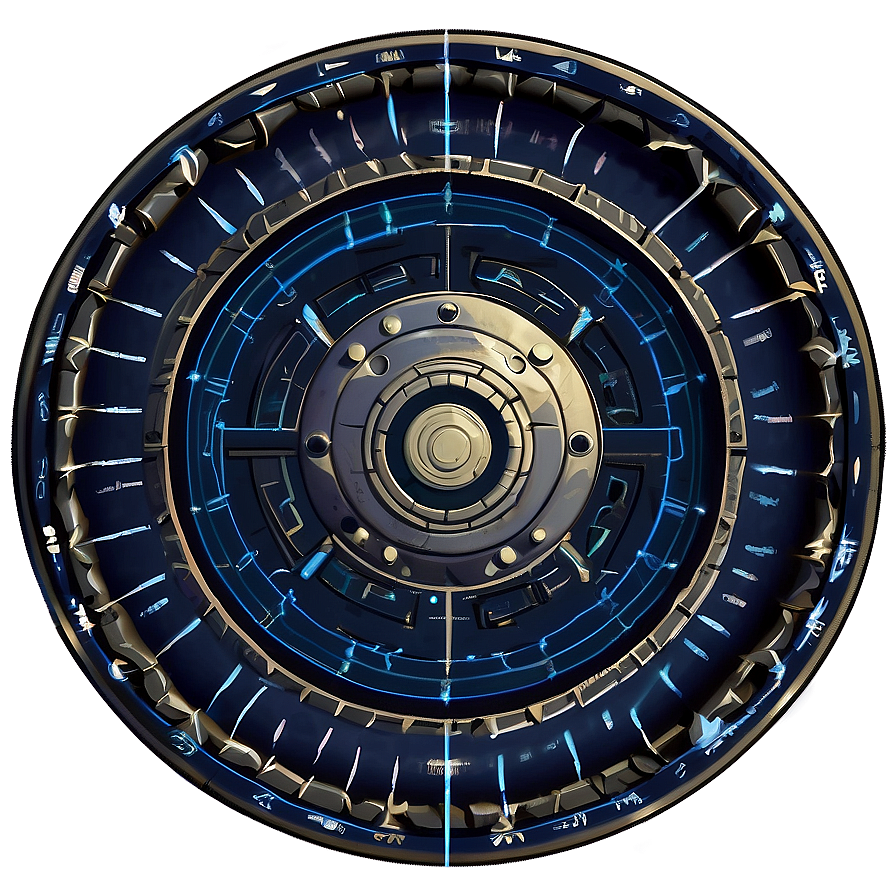 Digital Flying Saucer Blueprint Png Qlu PNG Image