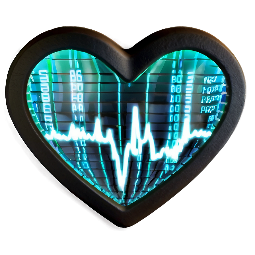 Digital Heartbeat Display Png Vsa76 PNG Image