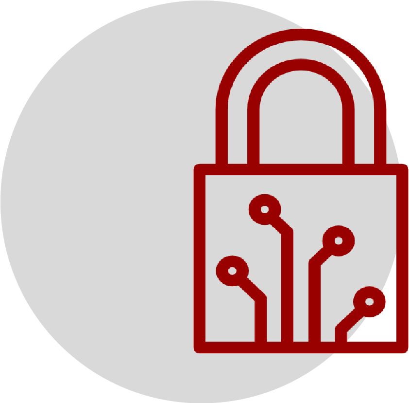 Digital Lock Cybersecurity Icon PNG Image