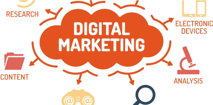 Digital Marketing Concepts Illustration PNG Image