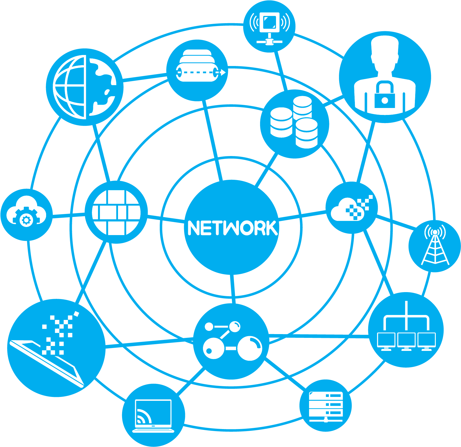 Digital Network Connectivity Concept PNG Image