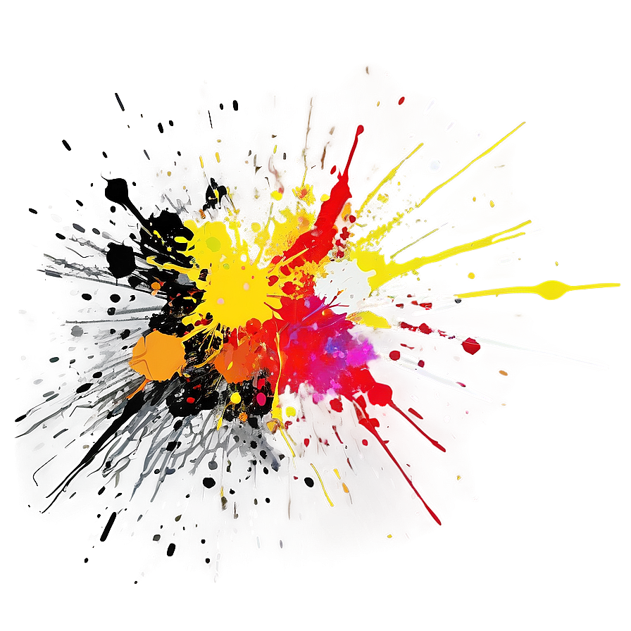 Digital Paint Splatter Png Qhm73 PNG Image