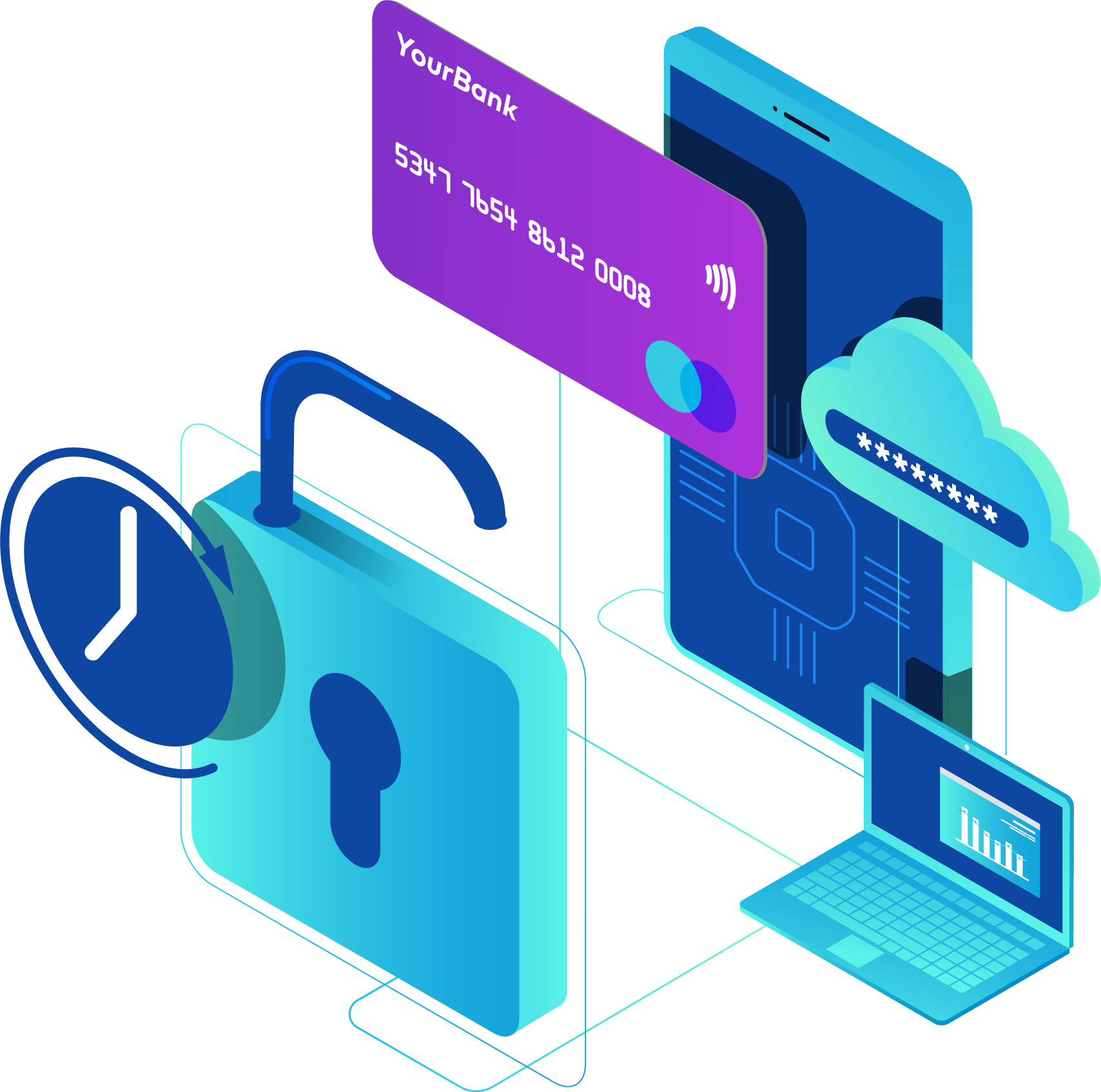 Digital Payment Security Concept PNG Image