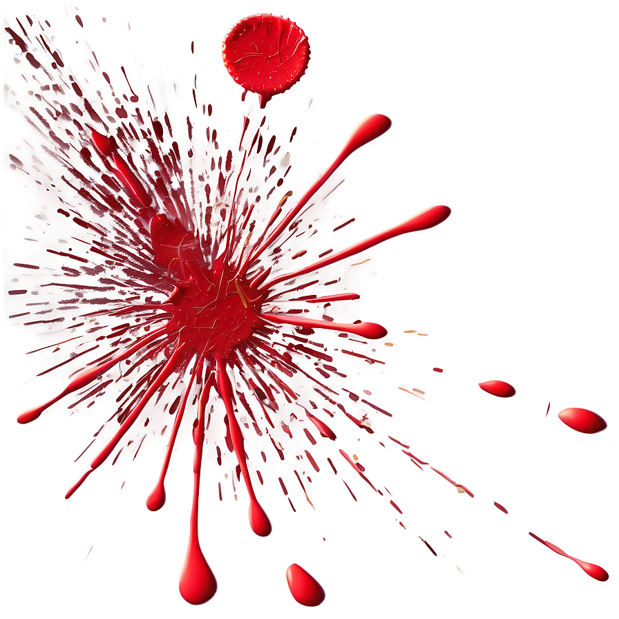 Digital Red Splatter Artwork Png Byc26 PNG Image