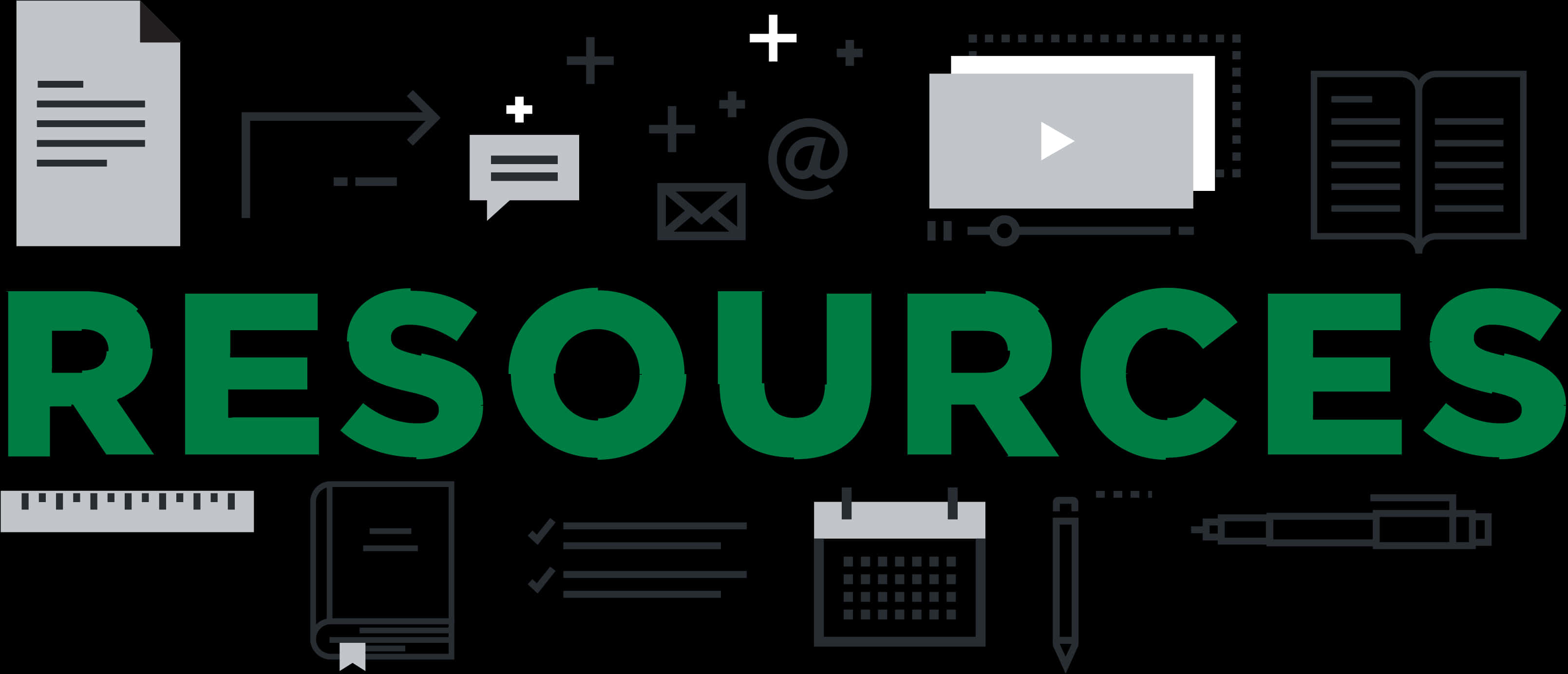 Digital Resources Concept Banner PNG Image