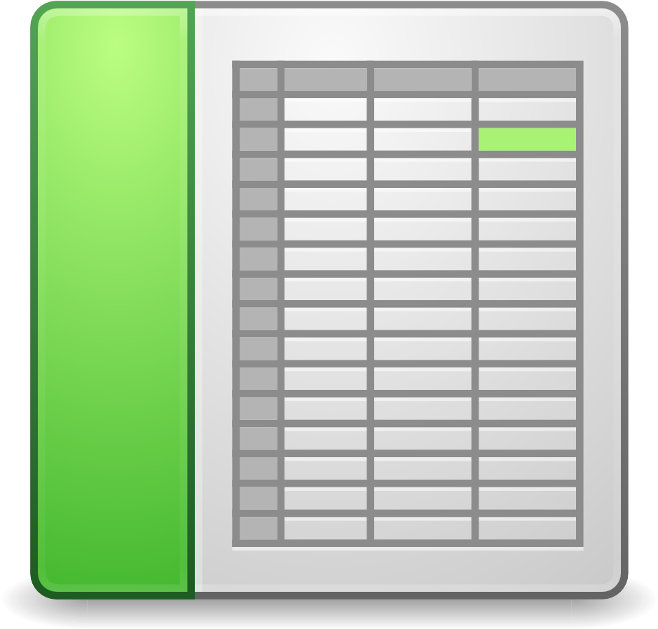 Digital Spreadsheet Icon PNG Image