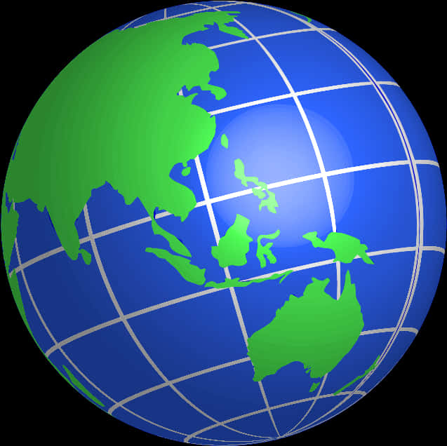 Digital World Globe Graphic PNG Image