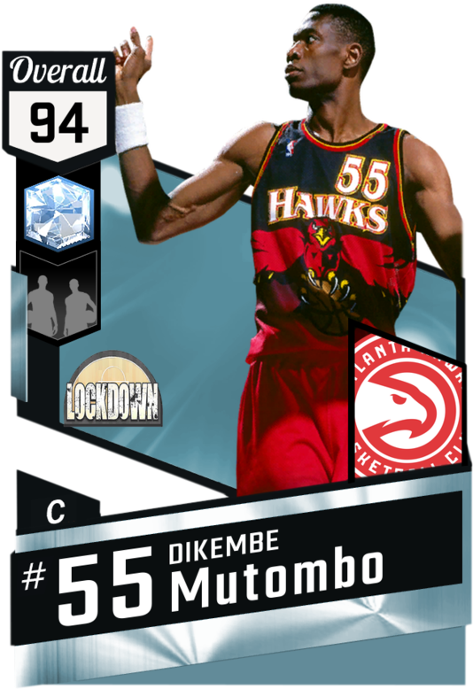 Dikembe Mutombo94 Overall Card PNG Image