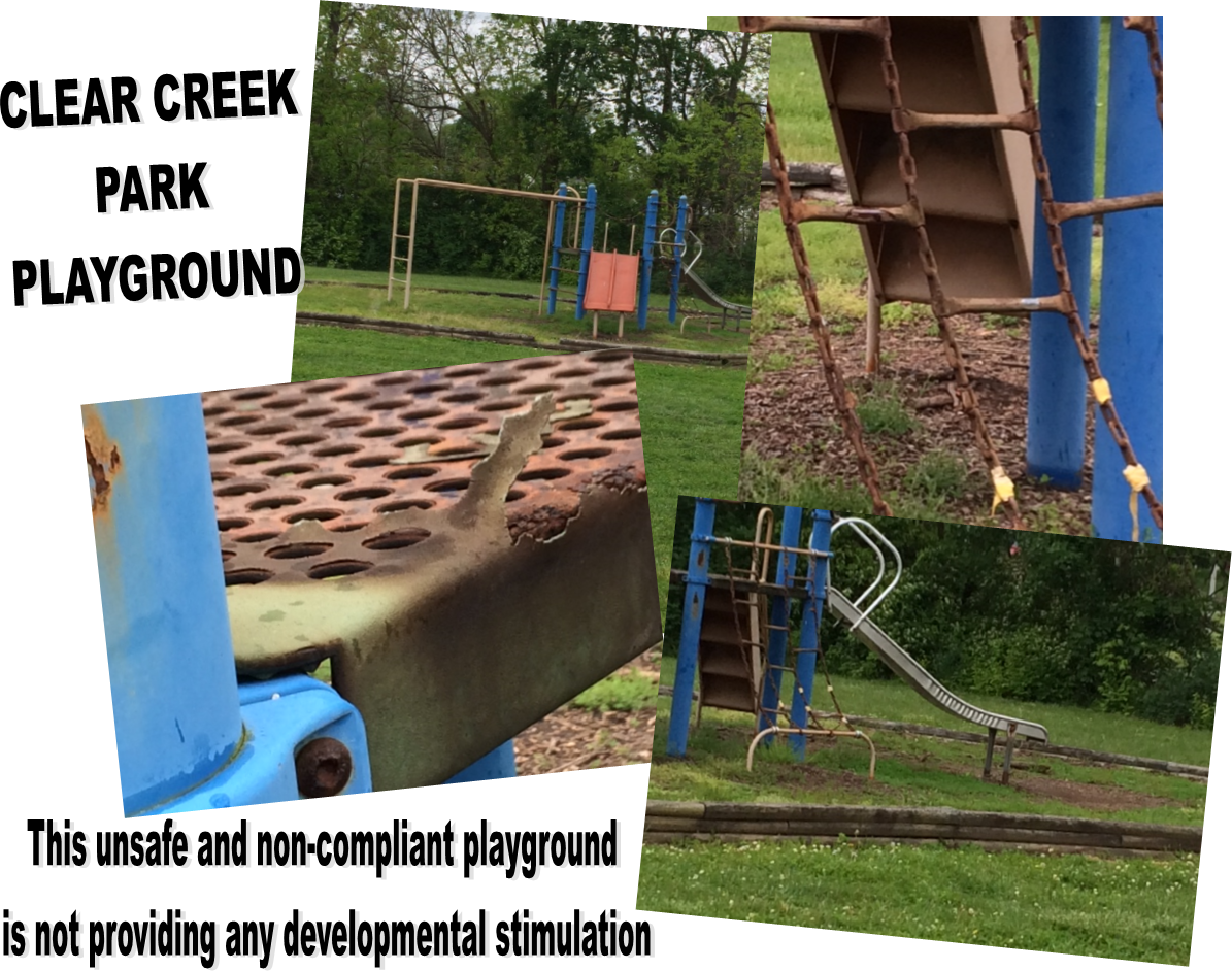 Dilapidated Playground Equipment PNG Image