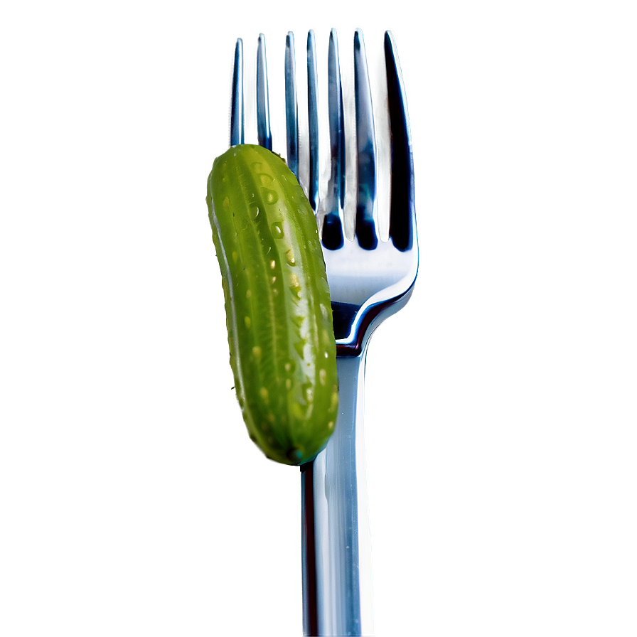 Dill Pickle On Fork Png 06272024 PNG Image