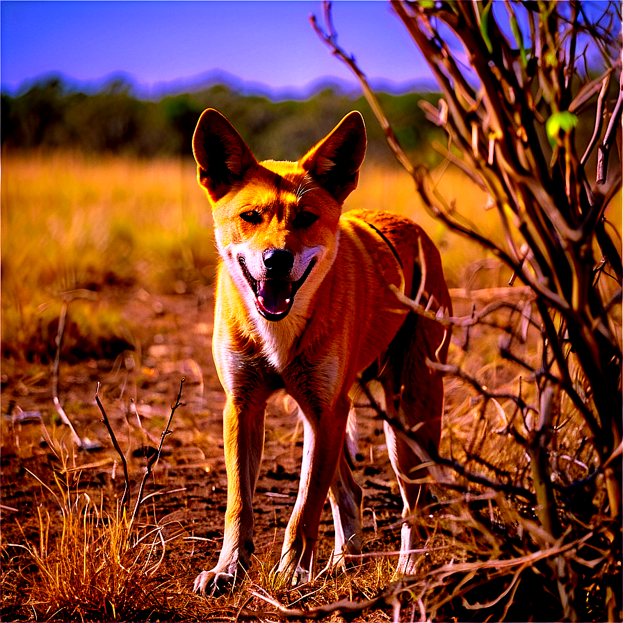 Dingo In Brushland Png 06202024 PNG Image