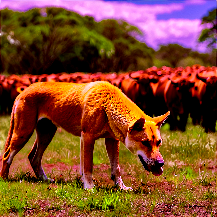 Dingo With Cattle Png 60 PNG Image