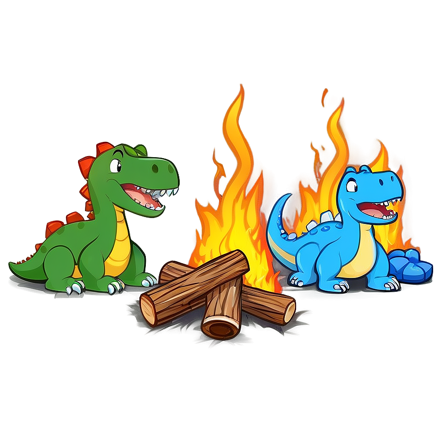 Dino And Friends Campfire Png 42 PNG Image