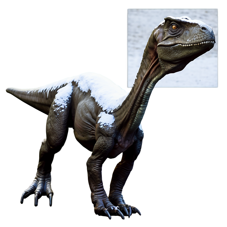 Dino In Winter Snow Png 7 PNG Image