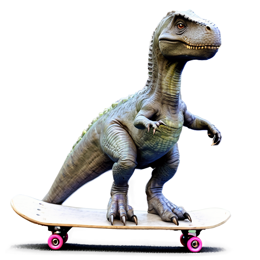 Dino On Skateboard Png Ciu PNG Image