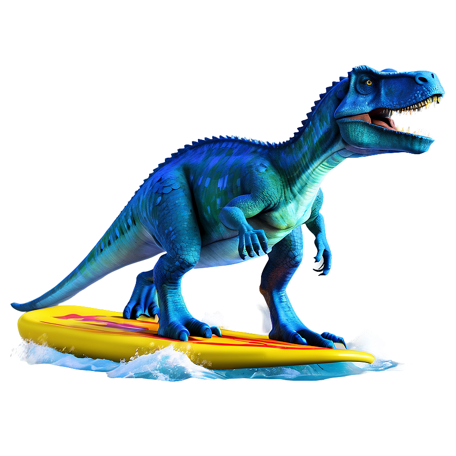 Dino Surfer Wave Png Tup PNG Image