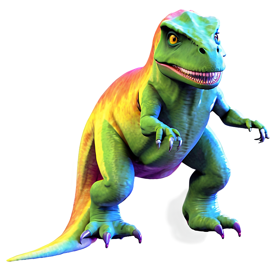 Dinosaur And Rainbow Png Rmv PNG Image