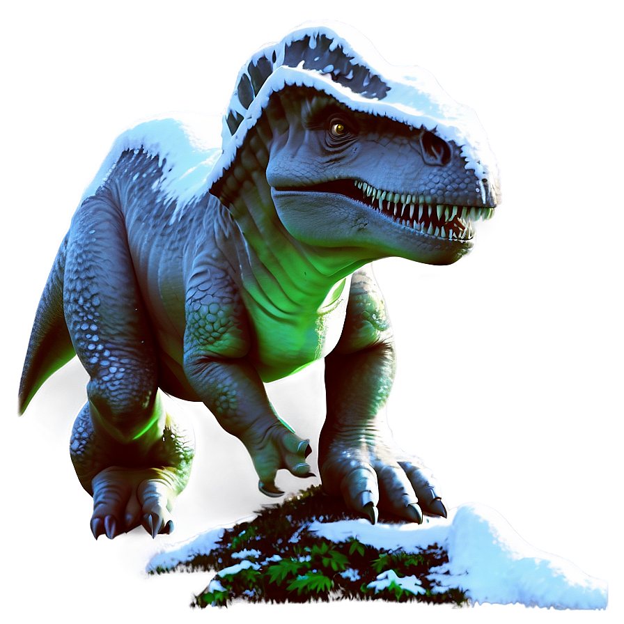 Dinosaur In Snow Png 05032024 PNG Image